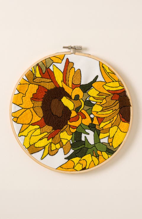 Beginners Botanical Embroidery by Numbers Kit