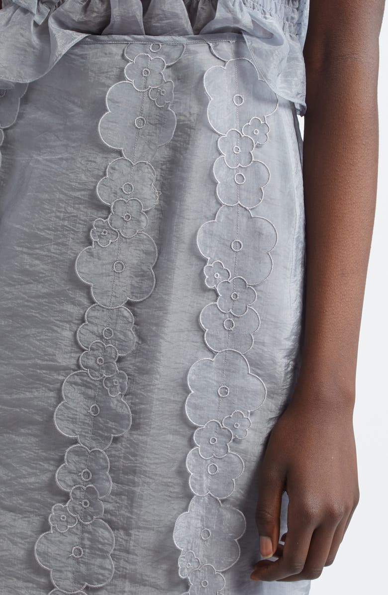 Cecilie Bahnsen Olympia Floral Embellished Organza Pencil Skirt, Alternate, color, 