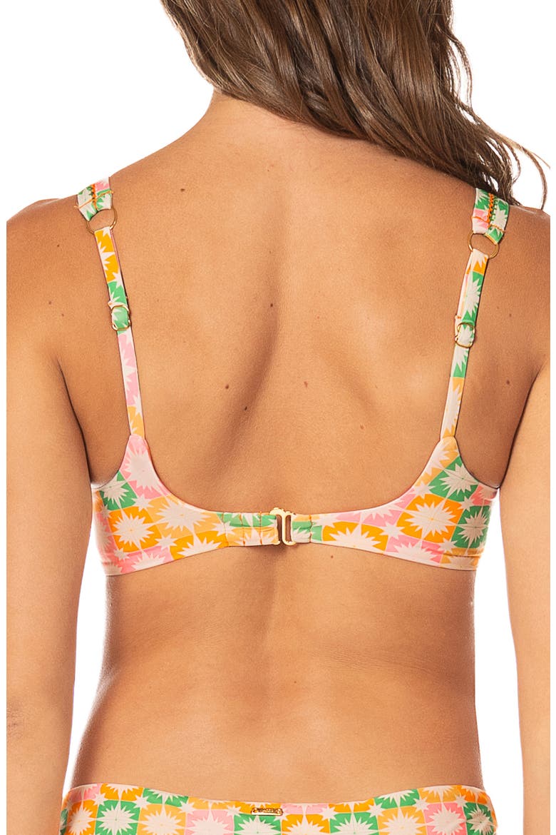 Nalai Tropical Tiles Reversible Bikini Top, Alternate, color, OPEN ORANGE