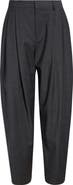 Alexander Wang Pleated Balloon Leg Pants with Detachable Chain Detail