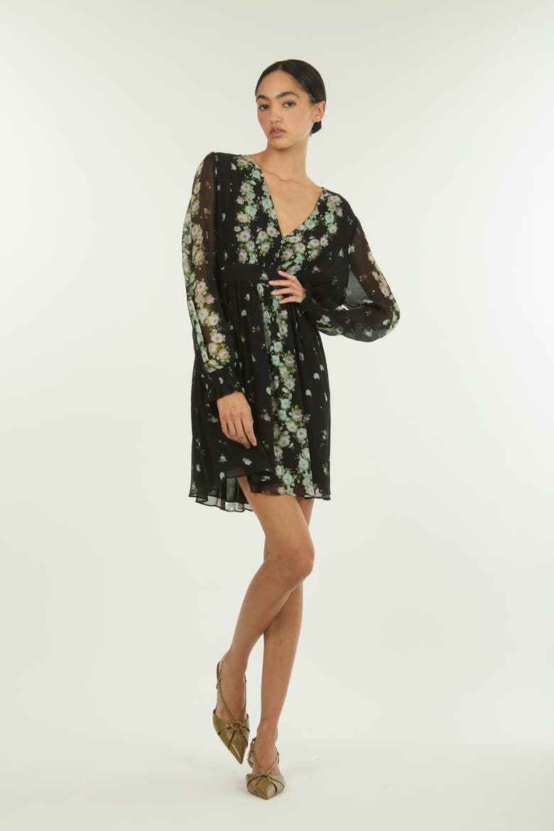 Emerson Dress, Alternate, color, Black Floral Alley