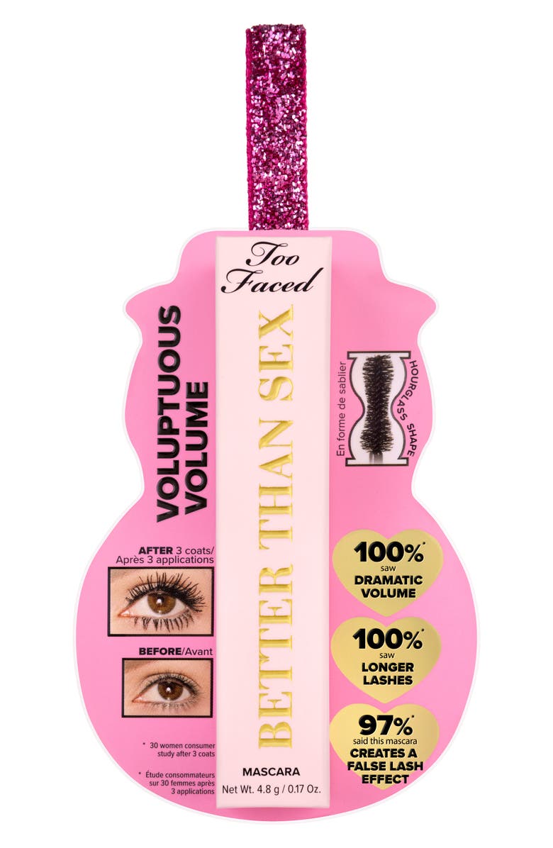 Too Faced Better Than Sex Volumizing Macara Ornament, Alternate, color, Black