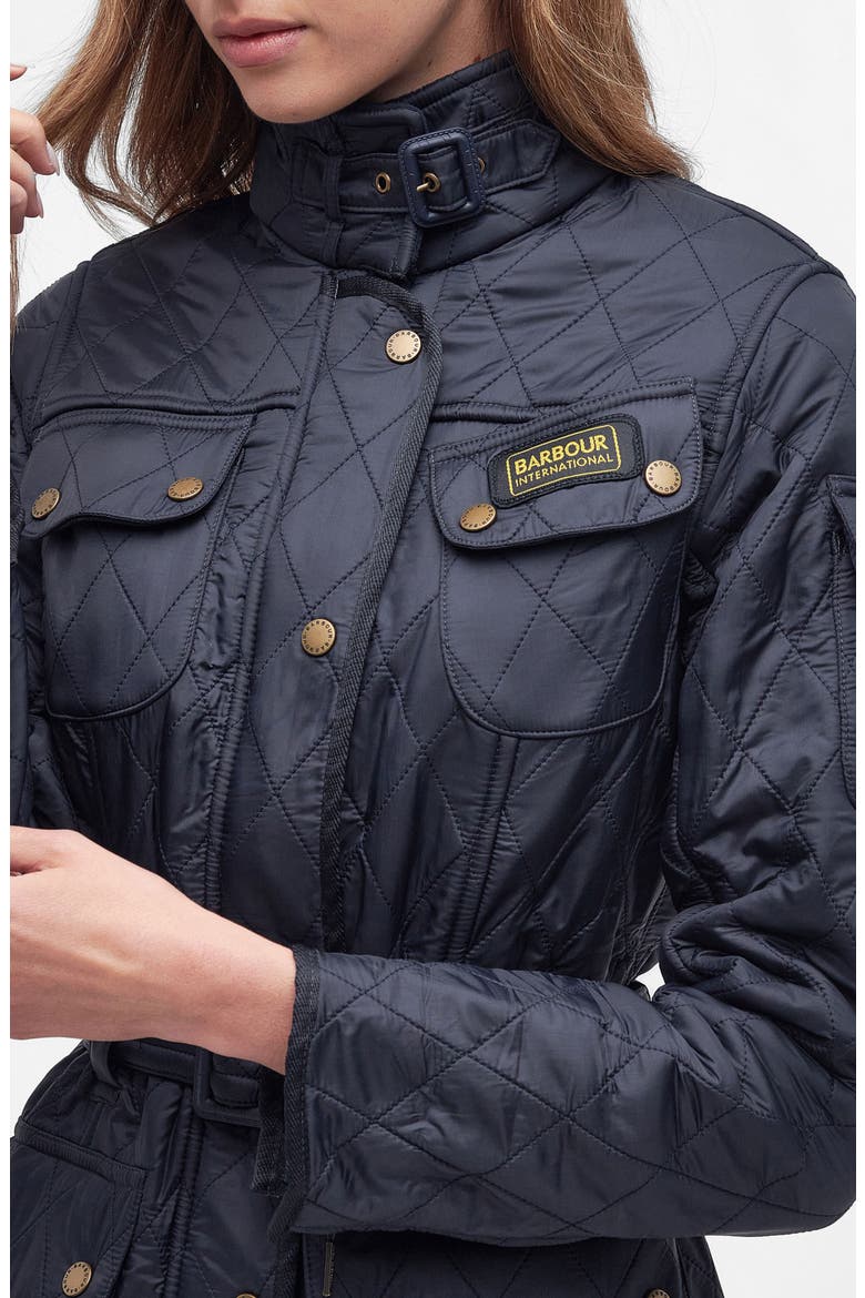International Polarquilt Belted Jacket, Alternate, color, NAVY