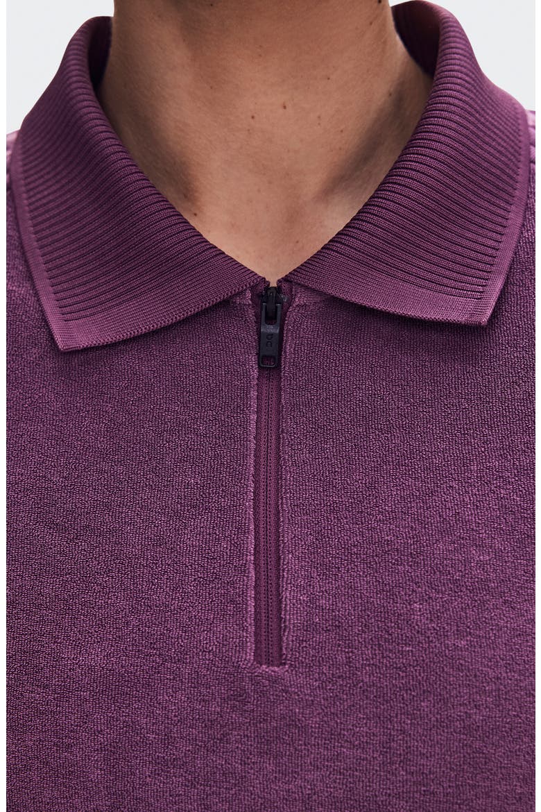 Courtside Cotton Blend Terry Polo, Alternate, color, CASSIS