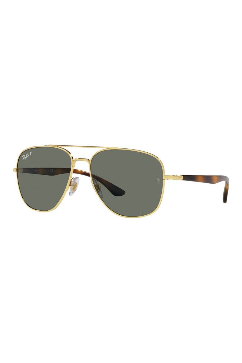 56mm Polarized Square Sunglasses, Alternate, color, ARISTA/ POLAR GREEN