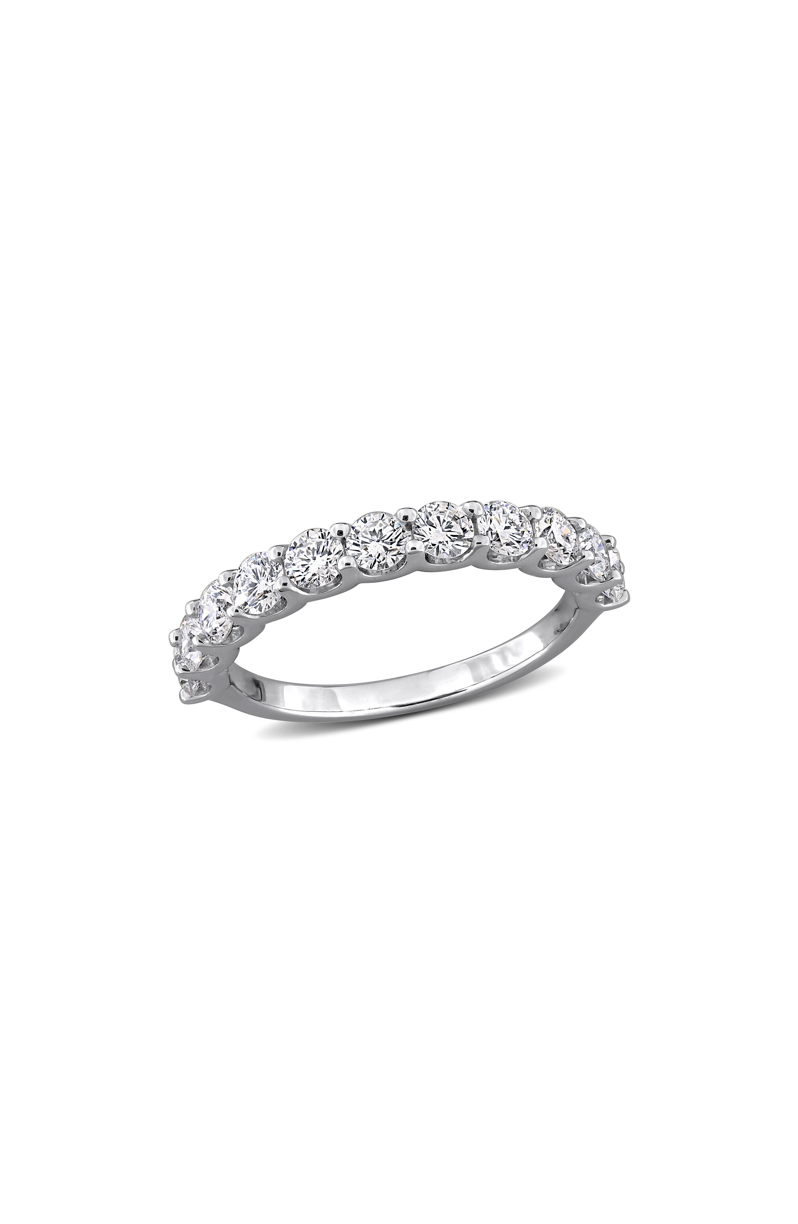 Created Forever Sterling Silver Lab Grown Diamond Anniversary Band Ring