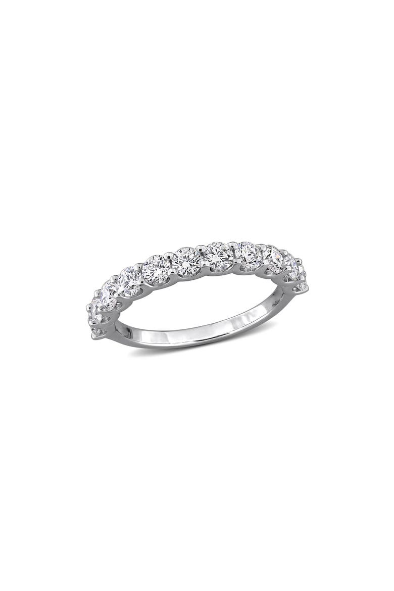 Sterling Silver Lab Grown Diamond Anniversary Band Ring, Main, color, WHITE