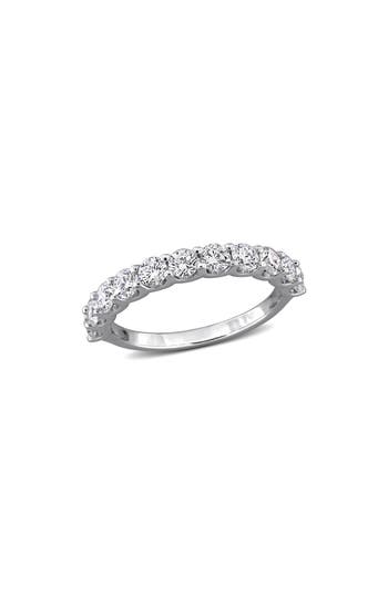 Created Forever Sterling Silver Lab Grown Diamond Anniversary Band Ring In Silver