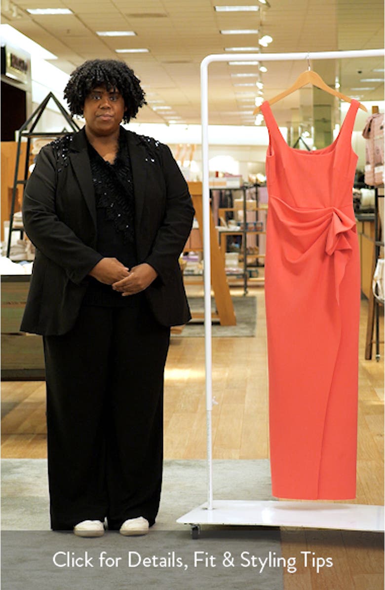 Gathered Waist Column Dress, sales video thumbnail