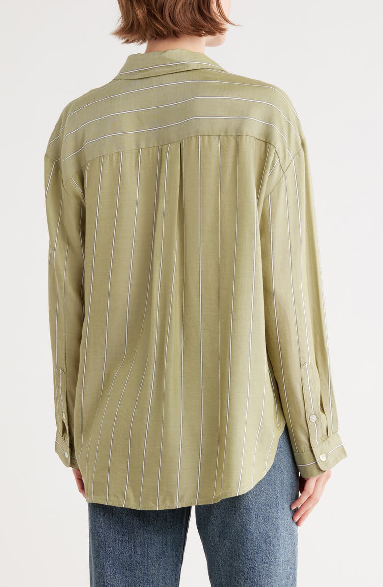 Pistola Irene Stripe Shirt, Alternate, color, Sage Stripe
