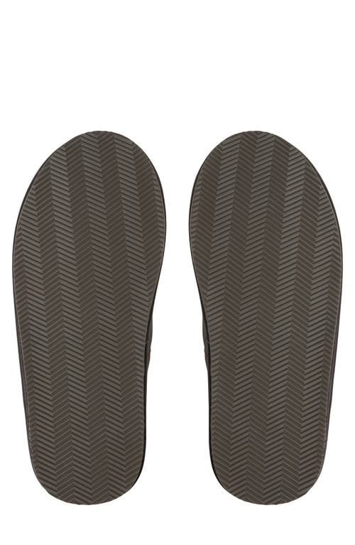 Brooks Brothers Henri Genuine Shearling Lined Leather Slipper In Brown