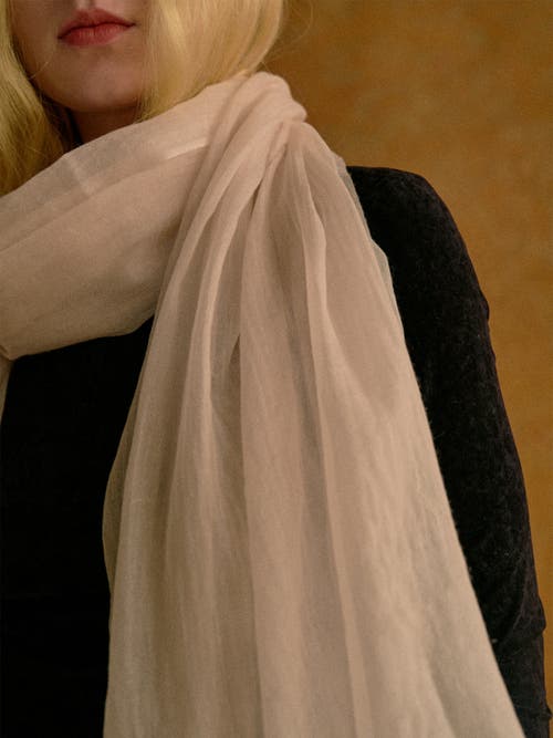 Lost Pattern Nyc "featherlight" Oversized Cashmere Scarf In Neutral