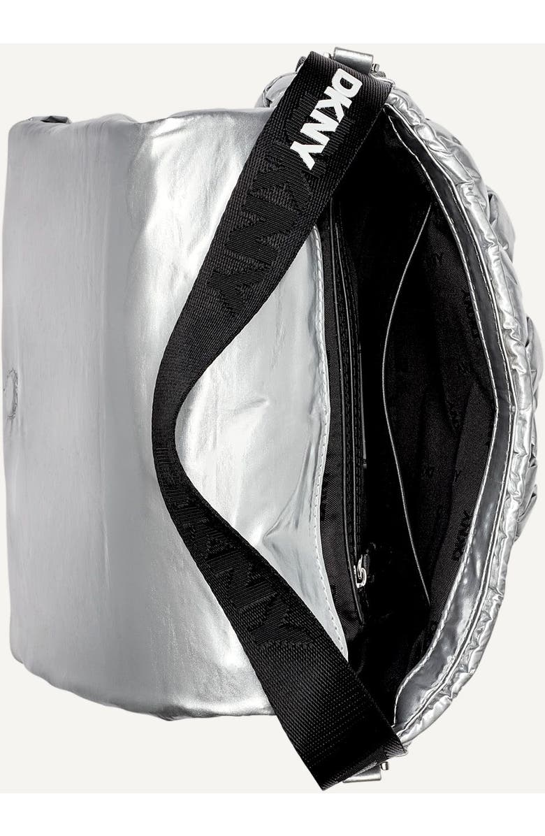 DKNY Nadia Flap Shoulder Bag, Alternate, color, Silver