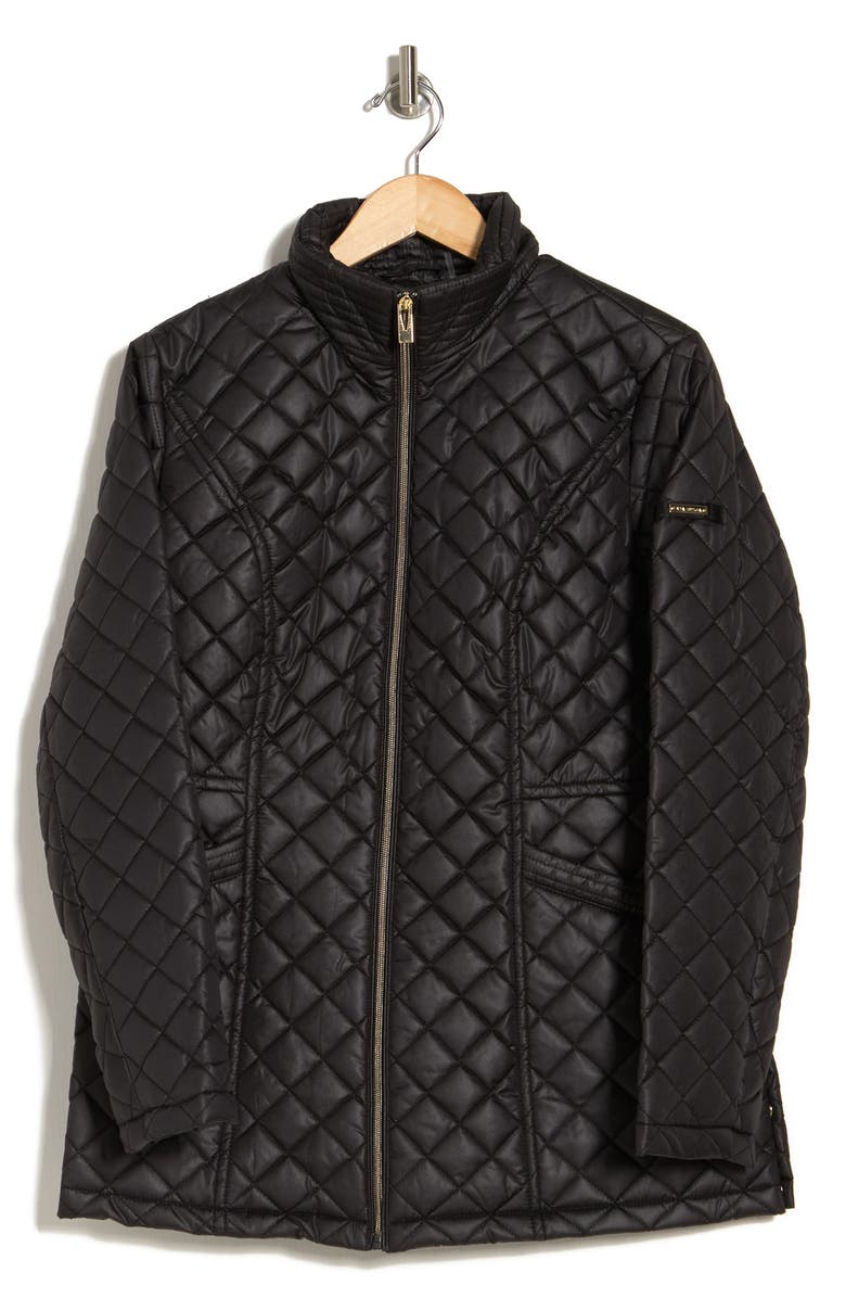 Via Spiga Stand Collar Quilted Jacket, Alternate, color, 