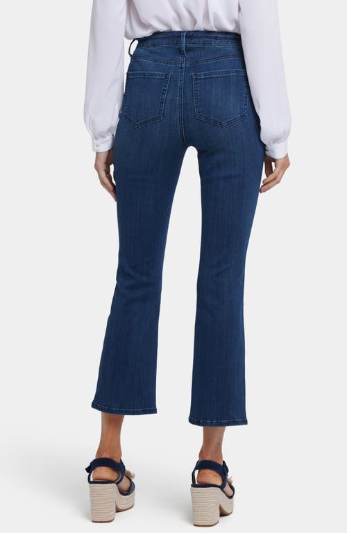 Nydj Billie Exposed Button High Waist Ankle Mini Bootcut Jeans In Ibiza Blues