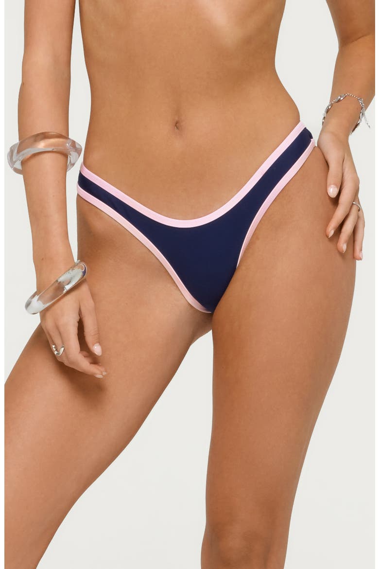 Kina Contrast Bikini Bottoms, Main, color, NAVY