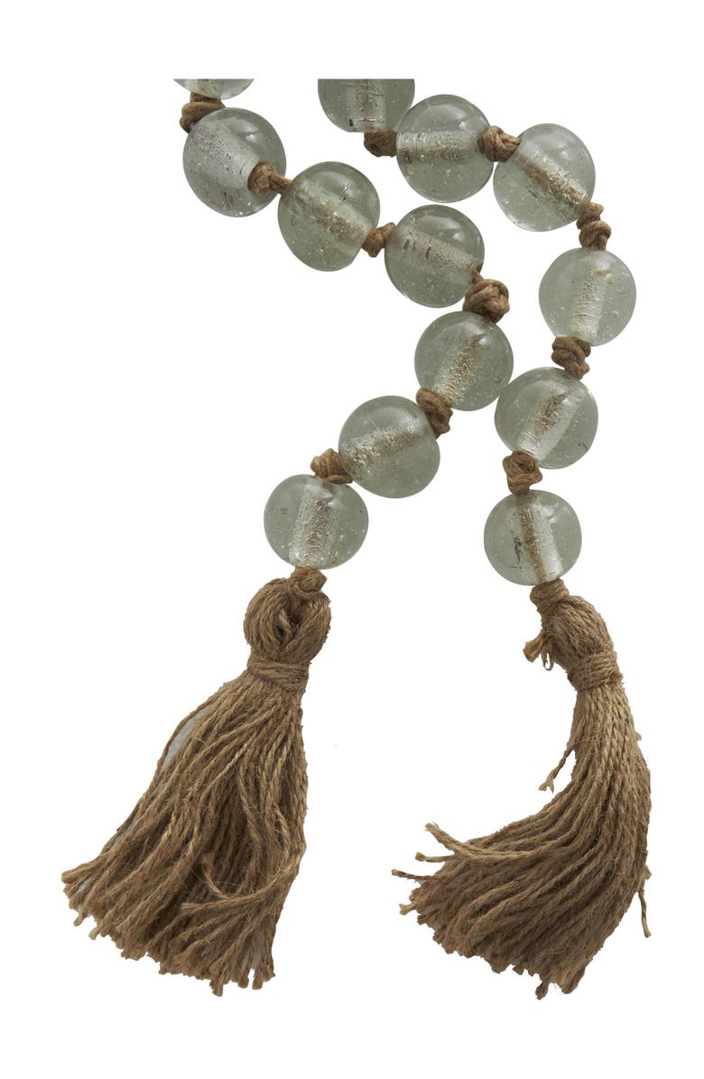WILLOW ROW Bohemian Glass Beaded Tassel Garland, Alternate, color, Clear
