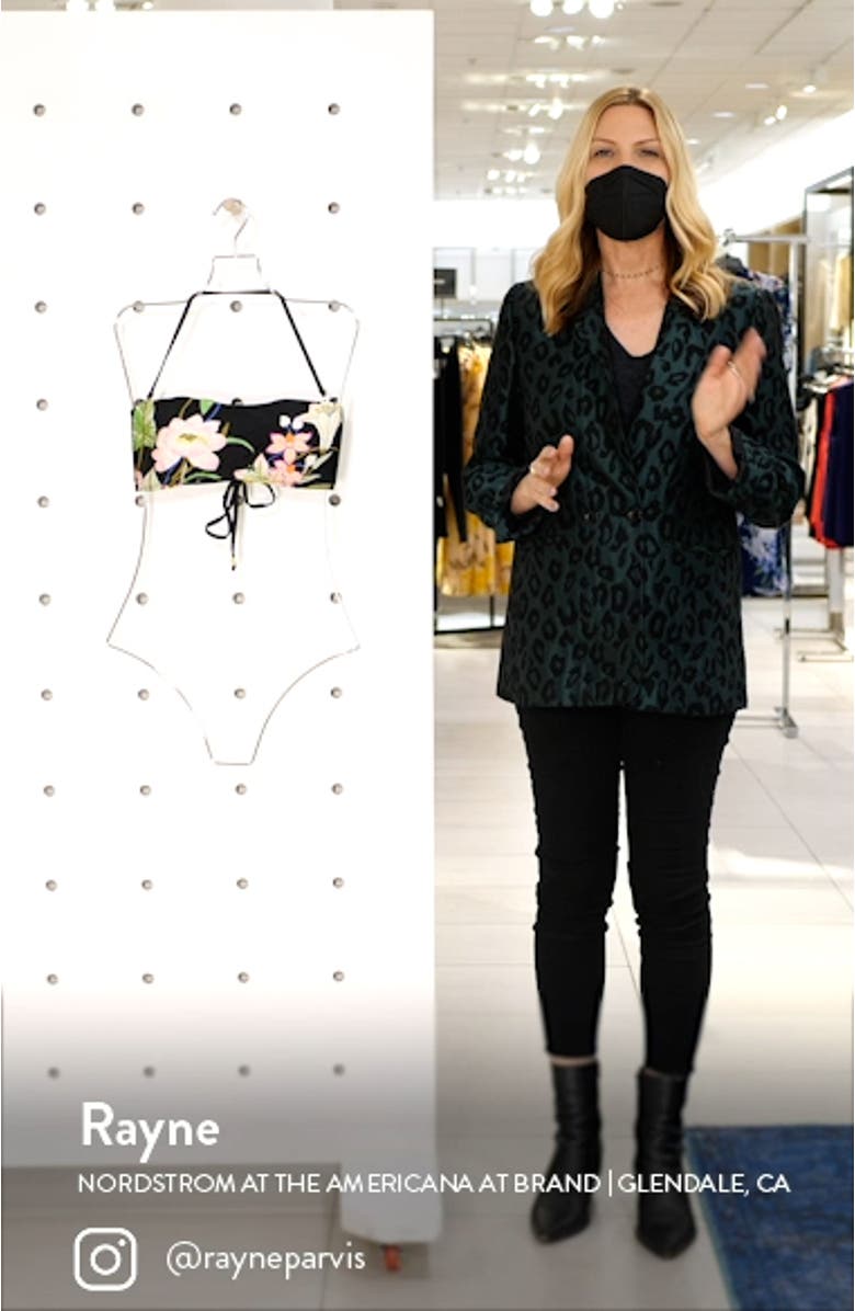 Moonlit Lotus Bandeau Bikini Top, sales video thumbnail