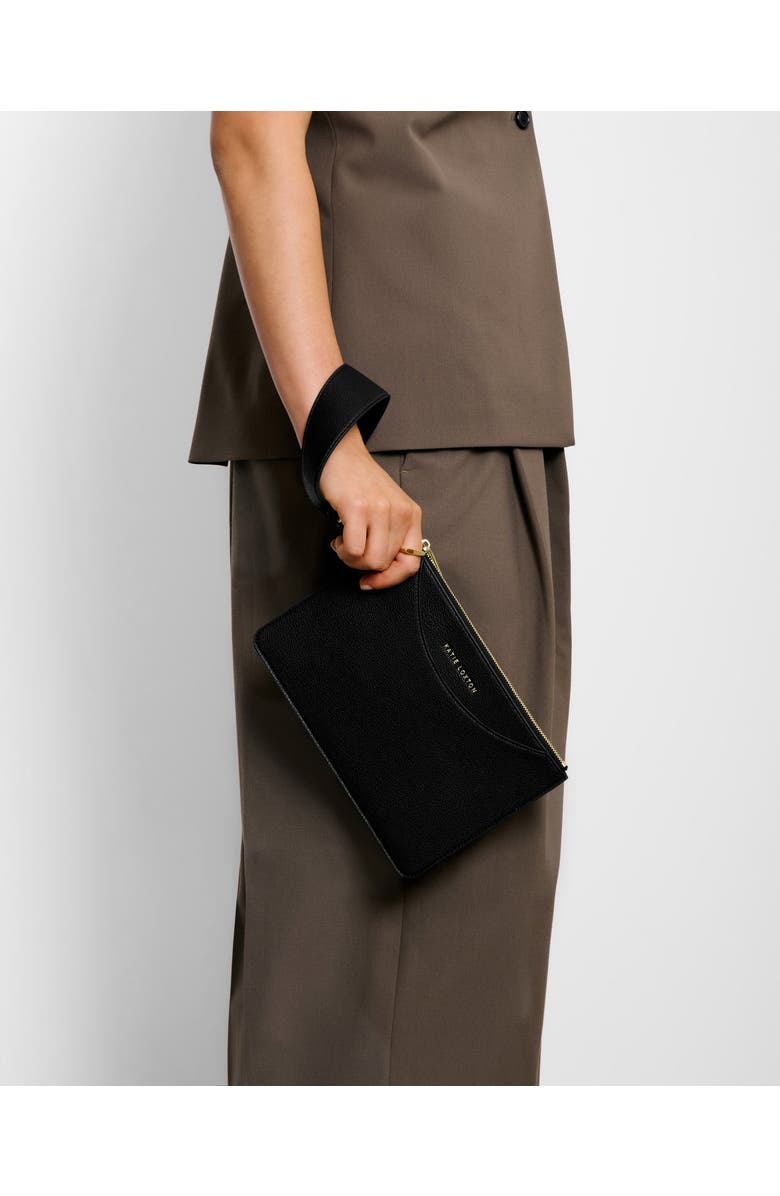 Katie Loxton Alba Wristlet Pouch in Black, Alternate, color, Black