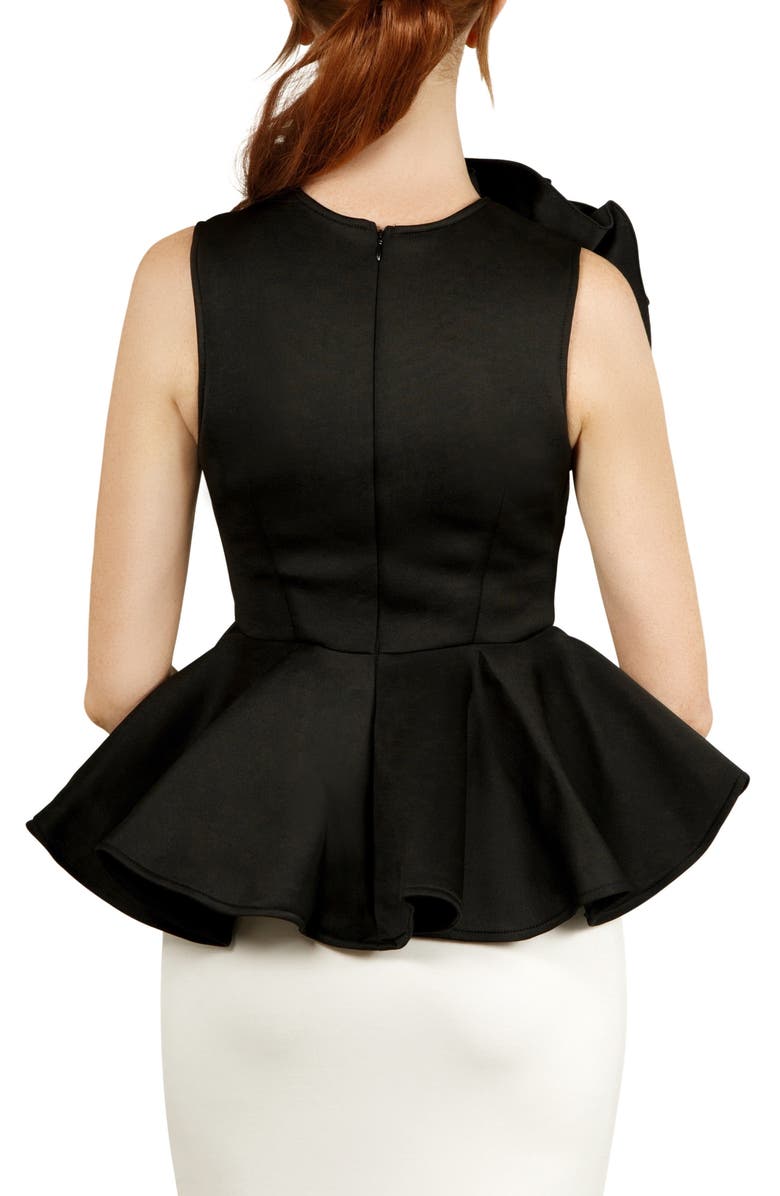 NIKKI LUND Corsage Sleeveless Peplum Top, Alternate, color,