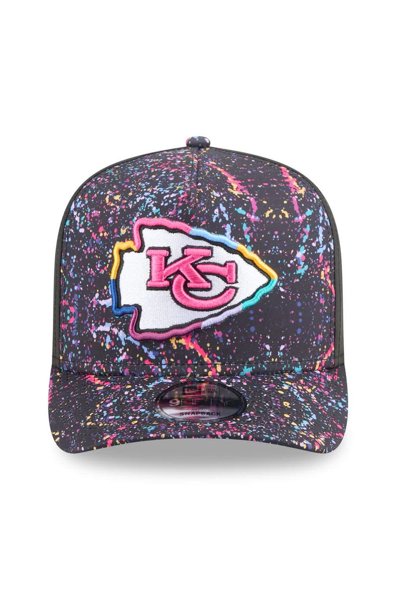 New Era Men
s New Era  Black Kansas City Chiefs 2025 NFL Crucial Catch A-Frame 9FIFTY Snapback Hat, Alternate, color, Black