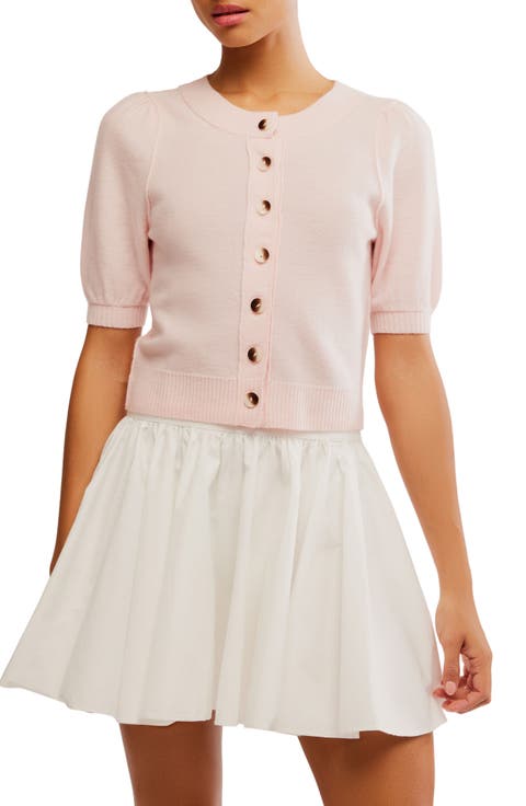 Isla Elbow Sleeve Wool & Cashmere Blend Cardigan