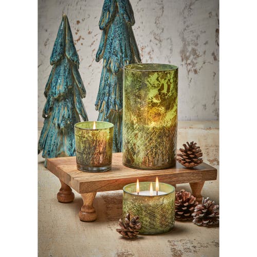 Tag Dk Amber Char Birch Scented Votive Candle Fall Harvest In Green