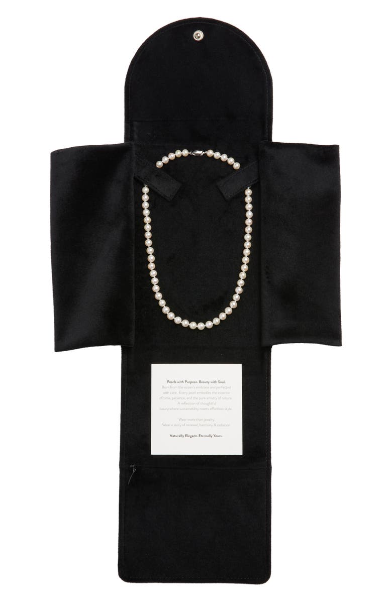 Nordstrom Freshwater Pearl Necklace, Alternate, color, White- 14K White Gold