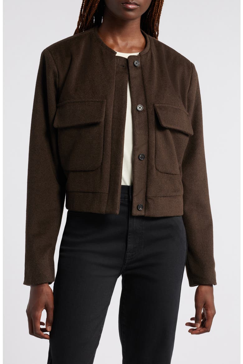 Chandler Wool Blend Jacket, Main, color, CHOCOLATE