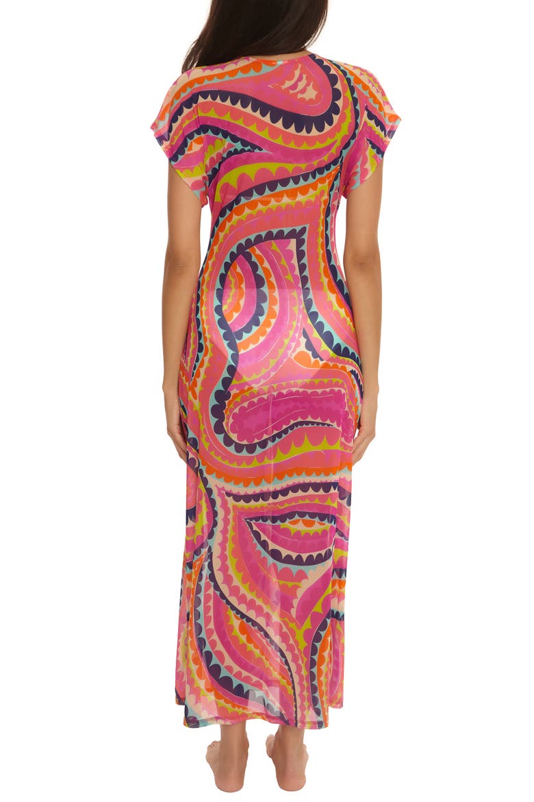 Aphrodite Sheer Mesh Cover-Up Dress, Alternate, color, MULTI