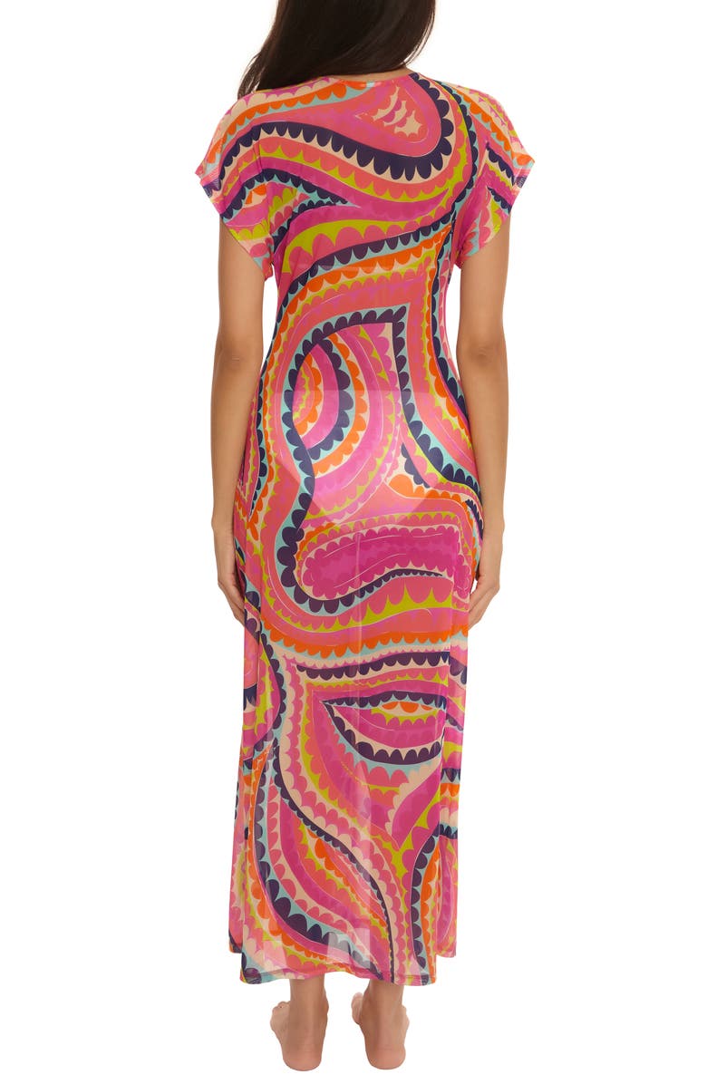 Trina Turk Aphrodite Sheer Mesh Cover-Up Dress, Alternate, color, 