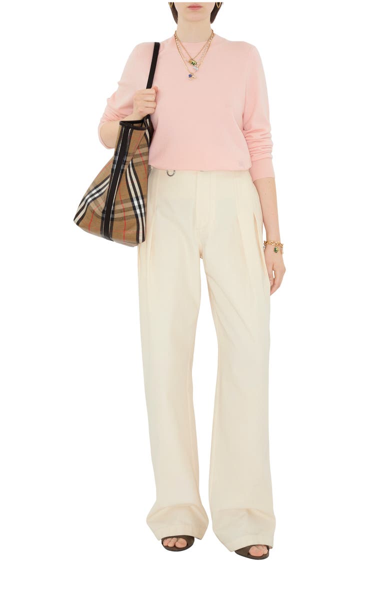 Burberry Cashmere Blend Sweater, Main, color, Bouquet Pink