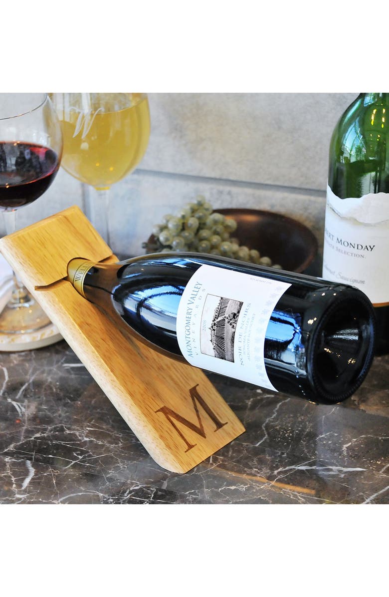 Cathy's Concepts Monogram Counter Balance Wine Bottle Holder, Main, color, 
