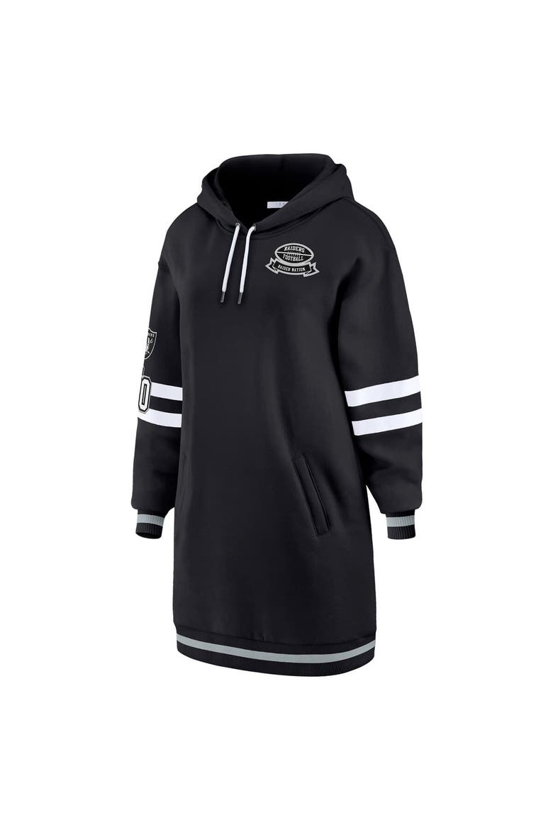 Women's WEAR by Erin Andrews Black Las Vegas Raiders Hoodie Dress, Alternate, color, Black