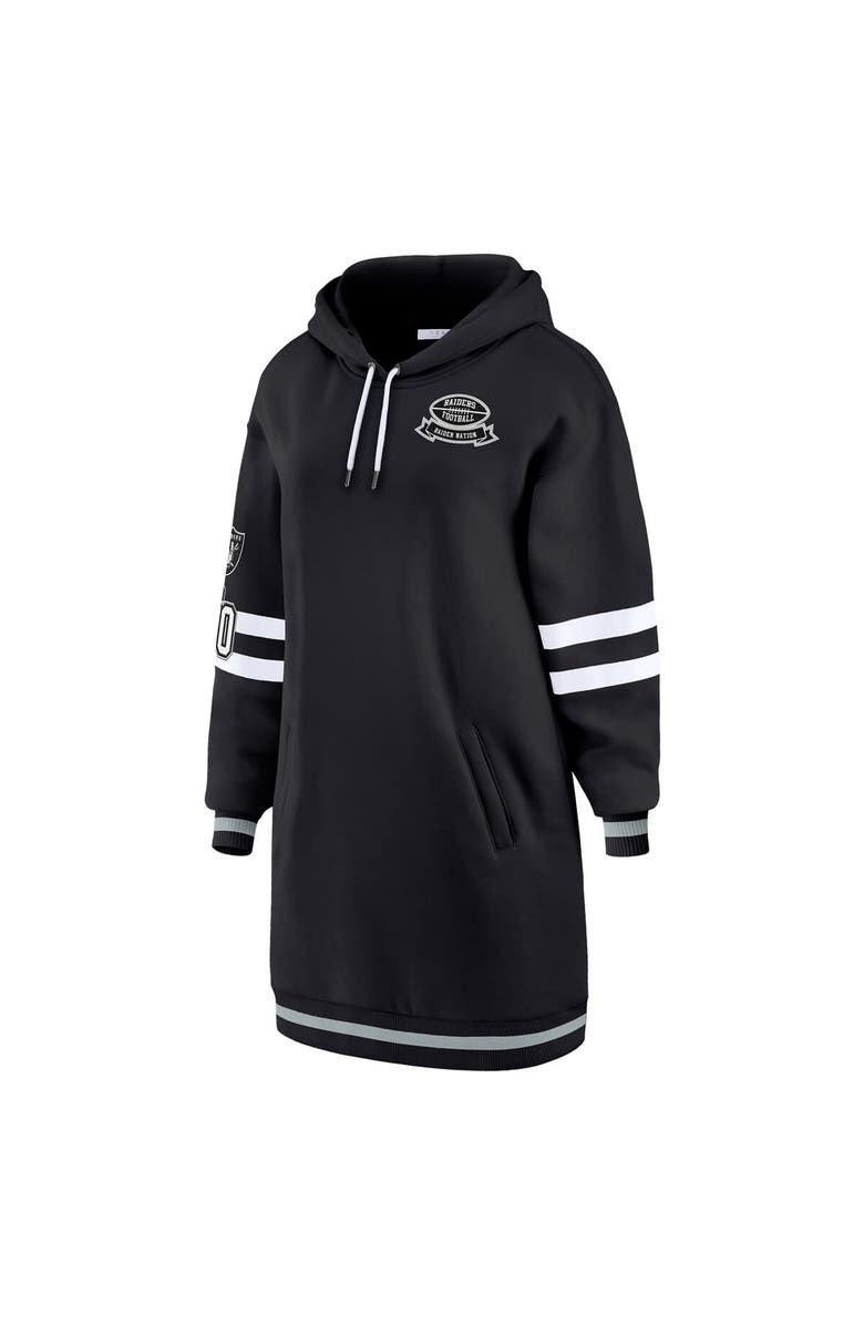 WEAR by Erin Andrews Women's WEAR by Erin Andrews Black Las Vegas Raiders Hoodie Dress, Alternate, color, Black