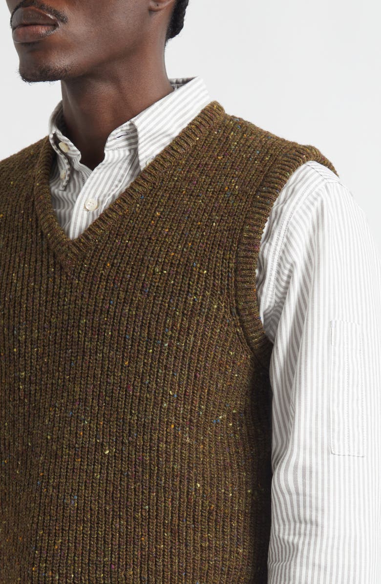 Noah Donegal Wool Sweater Vest, Alternate, color, Bally Castle
