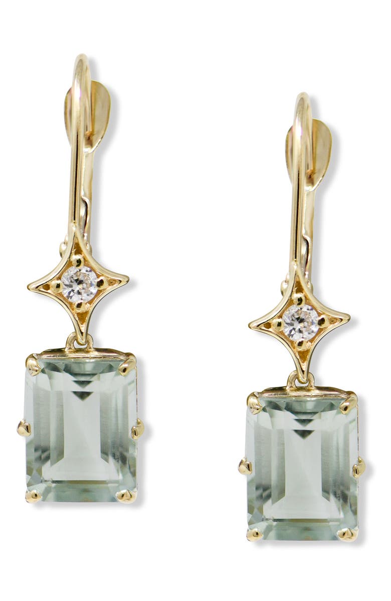 Anzie Jac + Jo Aurora Rectangular Drop Earrings, Alternate, color, Green