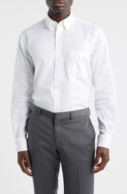 EAGLE Regular Fit White Cotton Button-Down Oxford Shirt