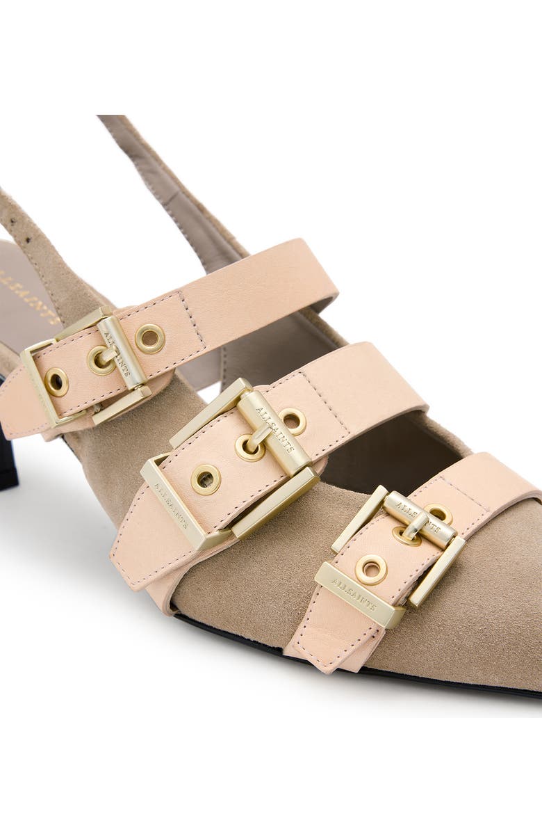 AllSaints Vivian Slingback Pointed Toe Pump, Alternate, color, Sand Brown