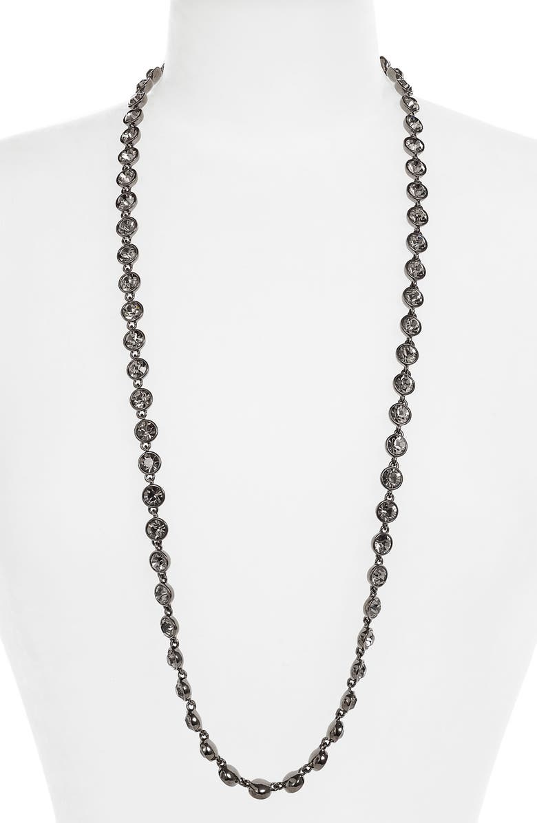 Givenchy Crystal Station Long Necklace, Main, color,