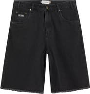 HONOR THE GIFT Fray Hem Denim Bermuda Shorts