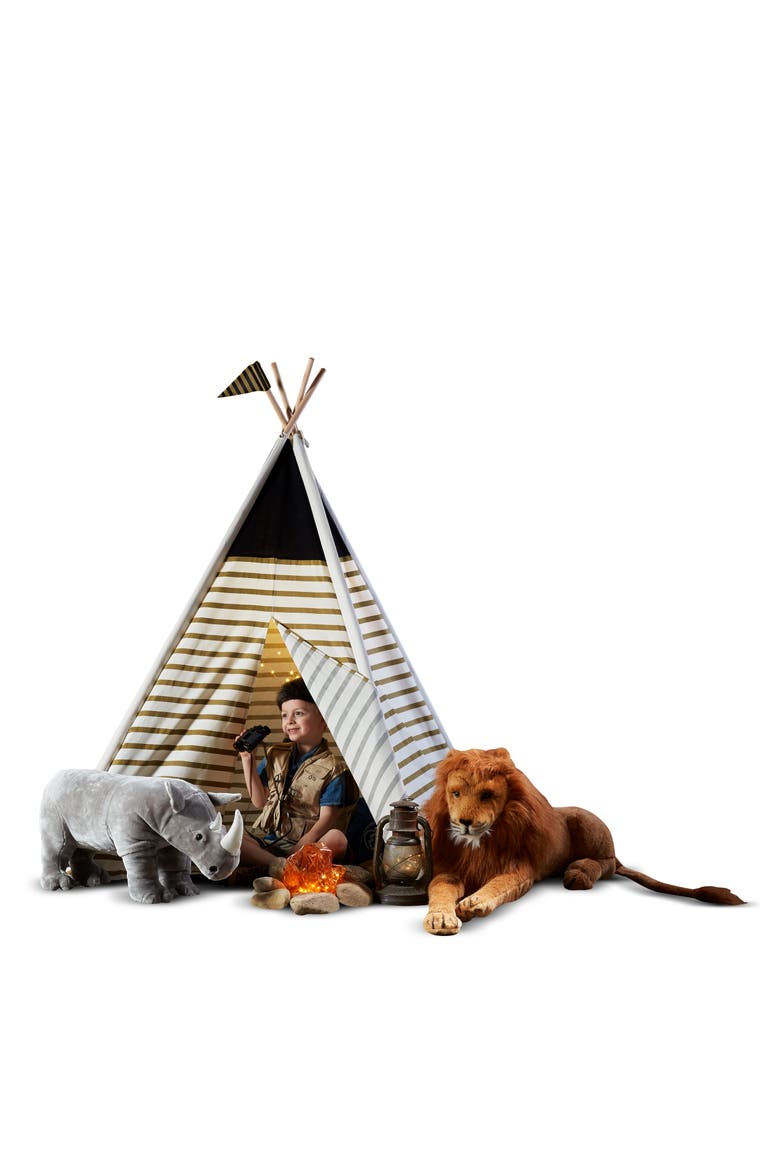 Teepee Play Tent, Alternate, color, BEIGE