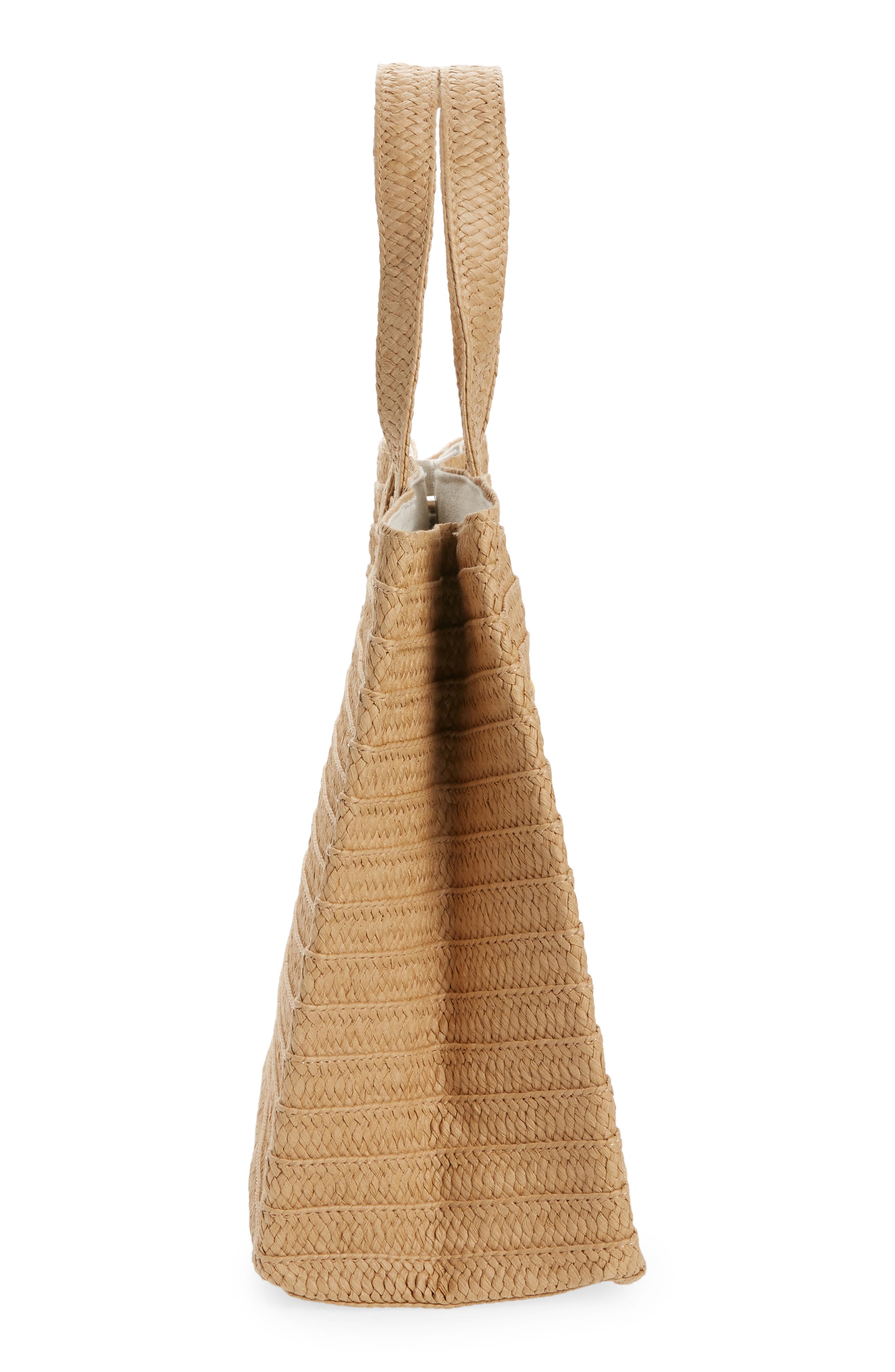 BTB Los Angeles Sunny Side Up Straw Tote, Alternate, color, 