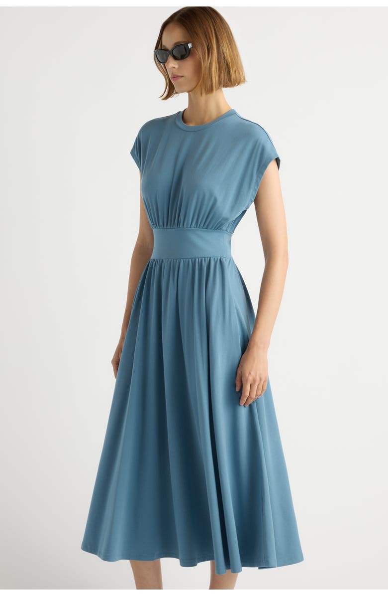 Modern Citizen Prima Jersey Midi Dress, Alternate, color, Dusty Blue