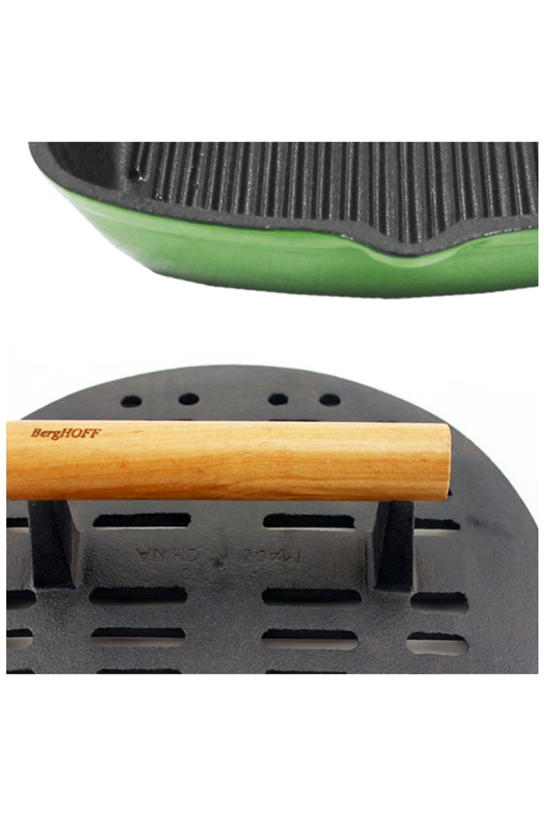Neo 3-Piece Enameled Cast Iron Set, Alternate, color, GREEN/BLACK