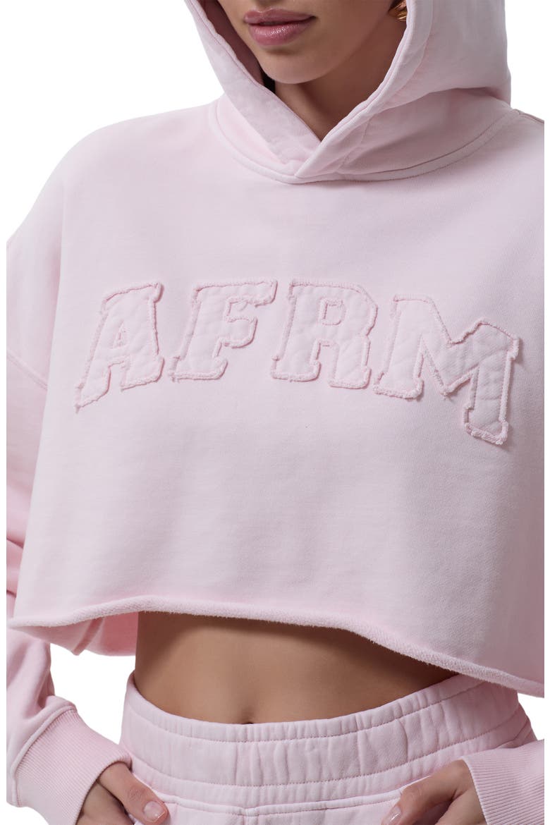 Darius Crop Cotton Hoodie, Alternate, color, MAUVE MORN
