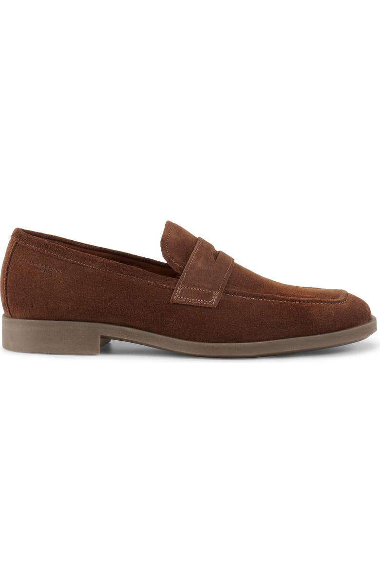 Vagabond Shoemakers Troy Square Toe Suede Penny Loafer, Alternate, color, Cocoa Brown
