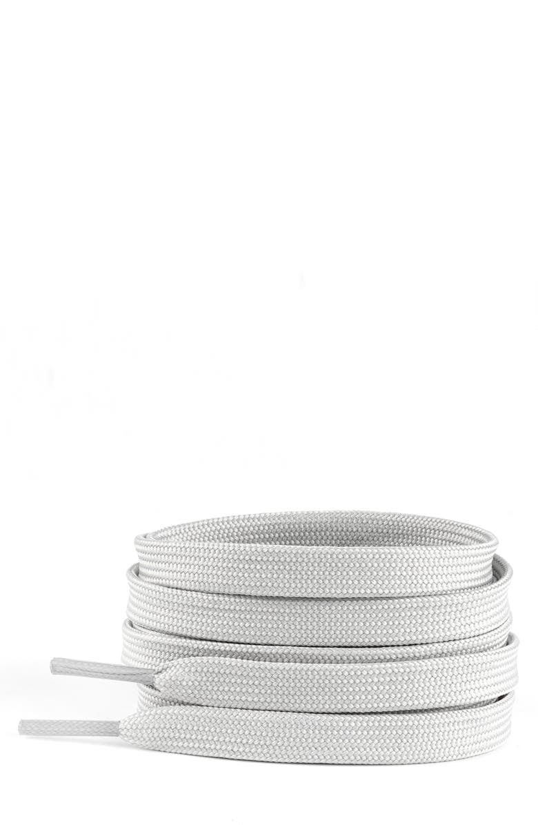 Waves California 39-Inch Premium Flat Shoelaces, Main, color, Cool Grey