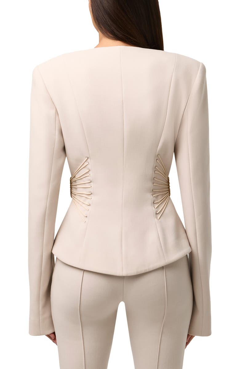 Naked Wardrobe Suiting Corset Blazer, Alternate, color, Melange Beige