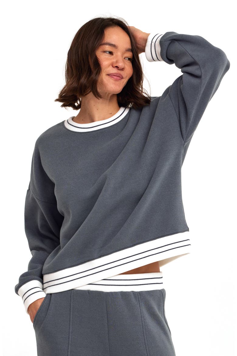 Triblend Fleece Sweatshirt, Alternate, color, RAINDROP/ STARGAZER